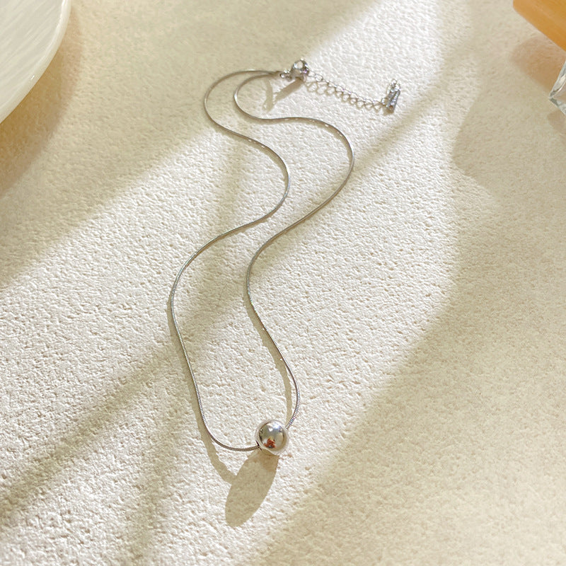 Minimalist Luxury Round Geometric Titanium Steel Plated Necklace for Unisex