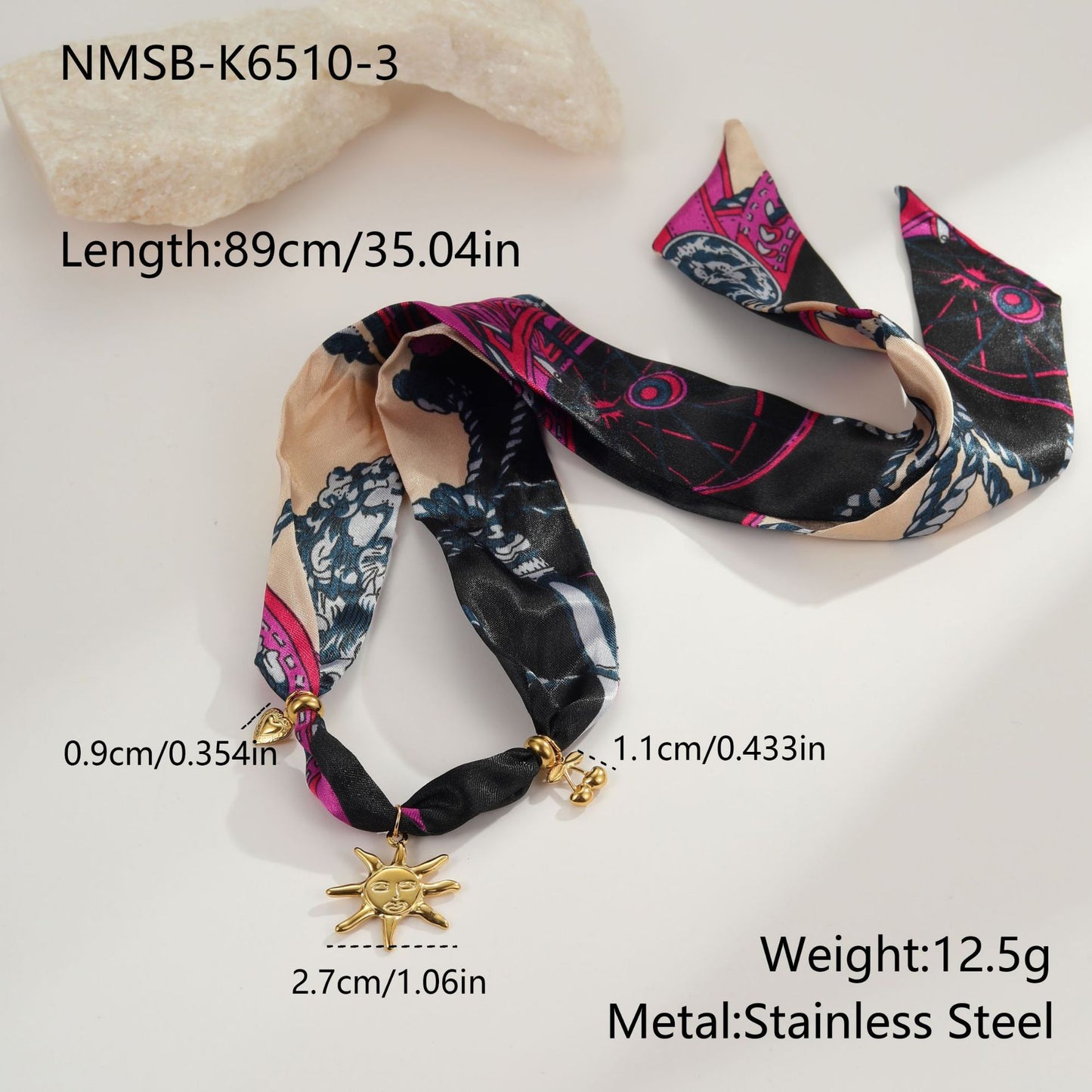 Collana da donna con pendente geometrico alla moda in acciaio inossidabile con finitura placcata