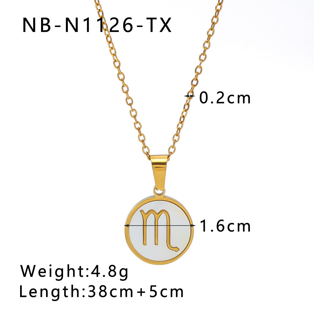 Vintage-Inspired Zodiac Pendant Necklace for Women with Titanium Steel Charm, Geometric and Floral Design, 18K Vacuum Plated Stainless Steel Snake Chain