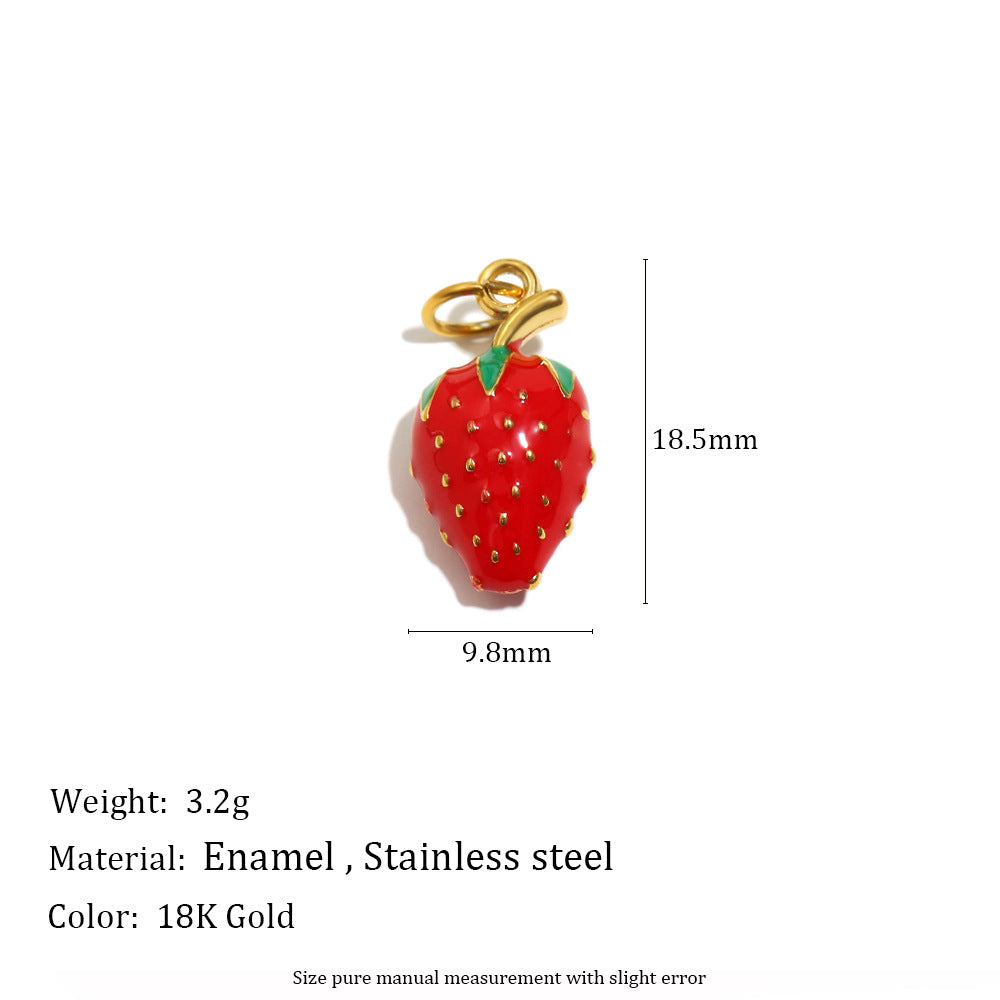 18K Gold Plated Drip Oil Animal Shape Stainless Steel Charm Bar