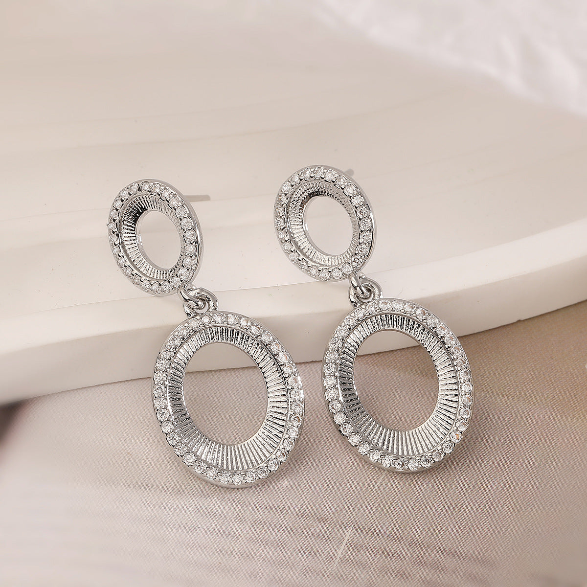 Minimalist Heart-Shaped Copper Earrings with Real Gold Plating and Zircon Accents for Women