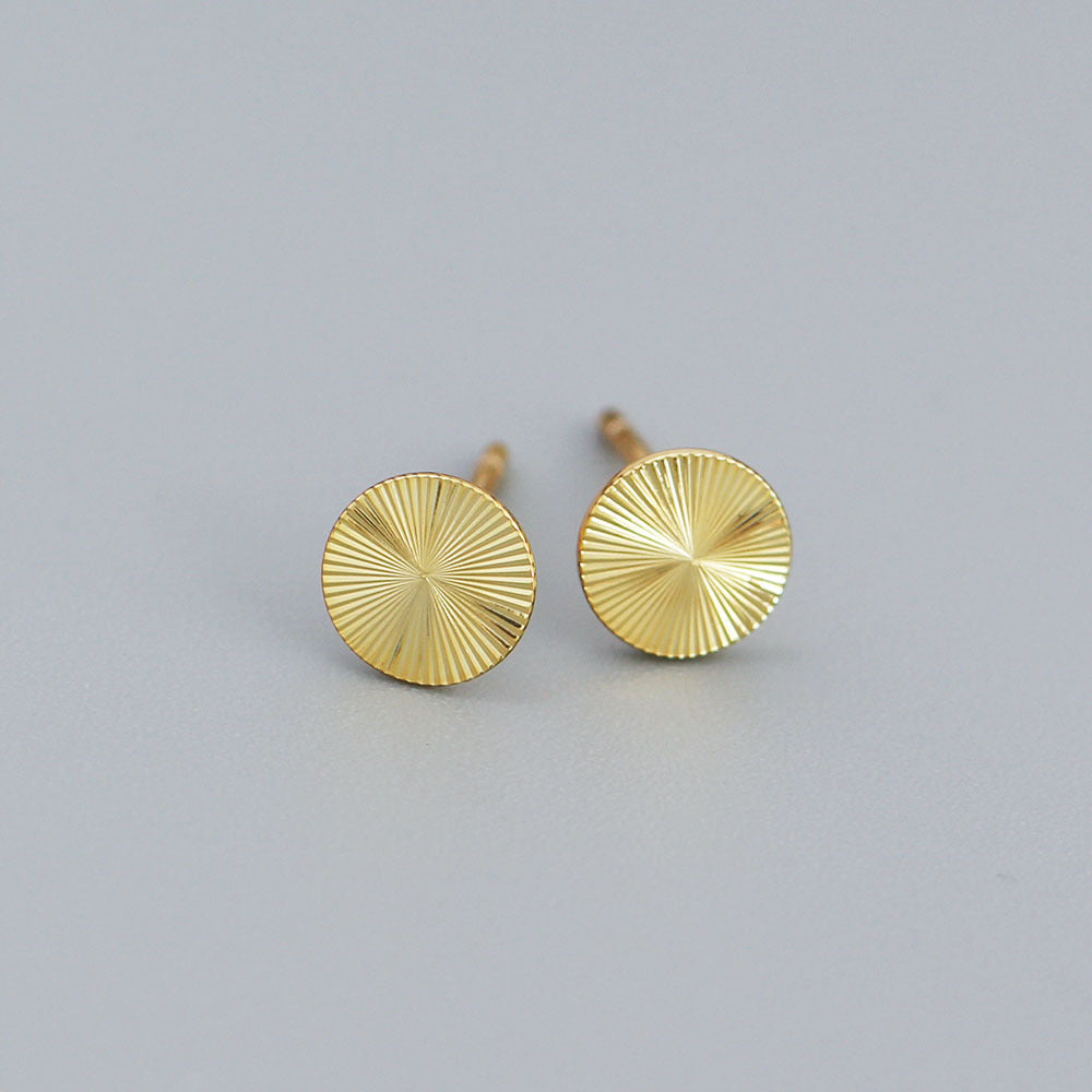 Orecchini a perno con design geometrico floreale, placcati in argento sterling 925, minimalisti ed eleganti, per donna