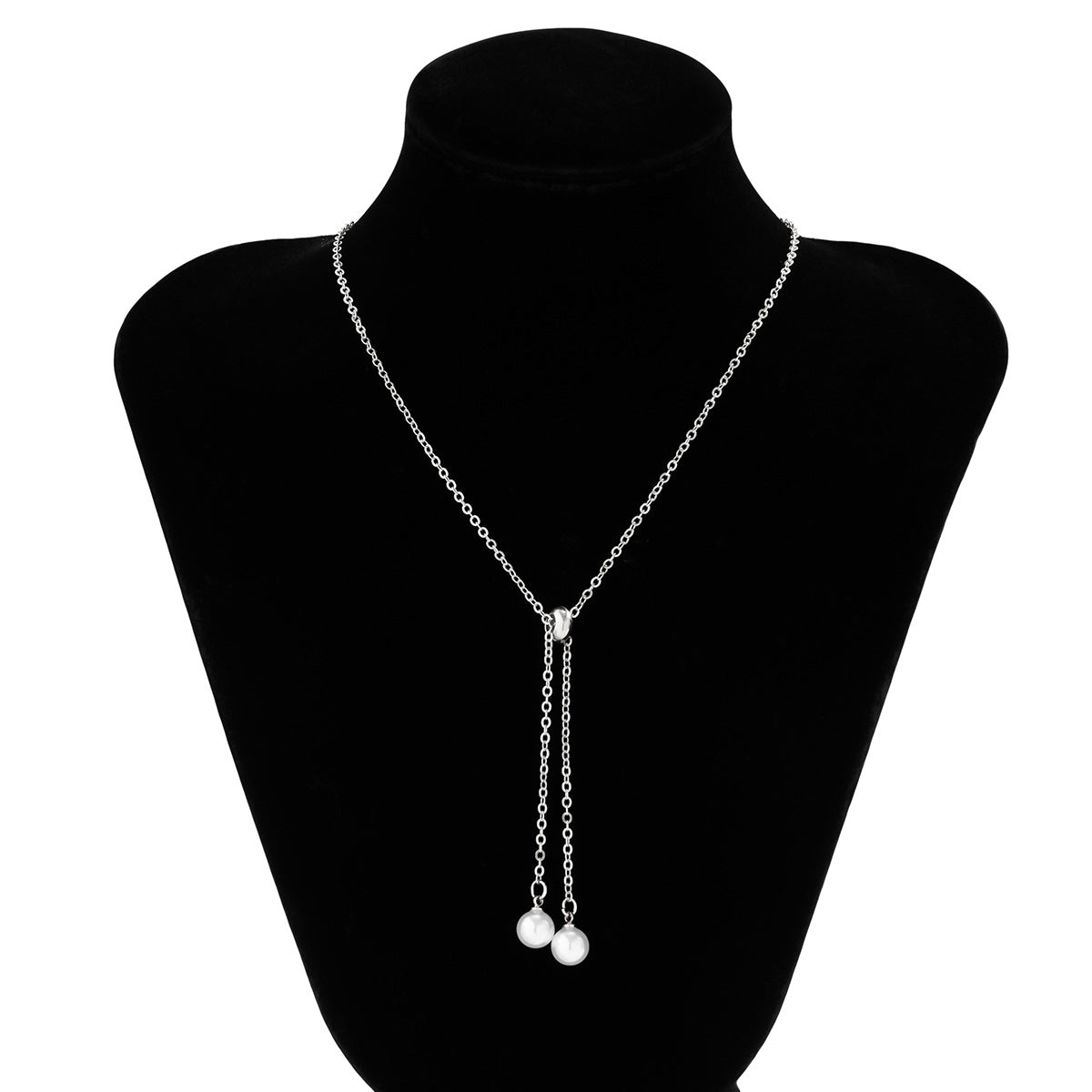 Collar con colgante de lágrima de diamantes de imitación con estilo floral rústico, cadena de cobre bañada y detalle de flecos para mujer