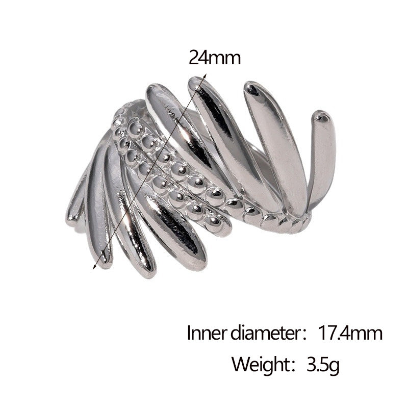 Minimalist Geometric Stainless Steel Plated Ring for Women