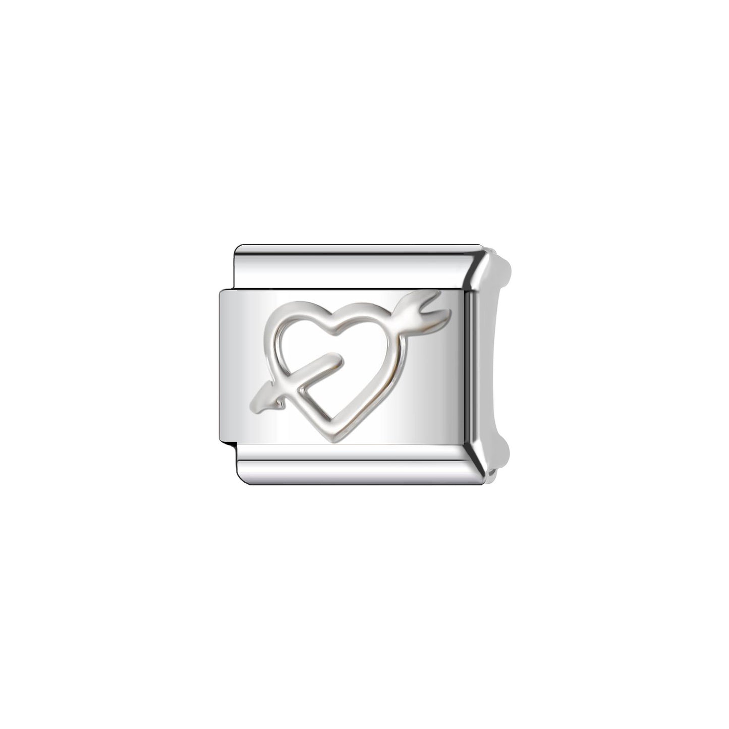 Personalized Stainless Steel Plated Letter Charm Bar Bracelet Unisex DIY Elastic Link Band