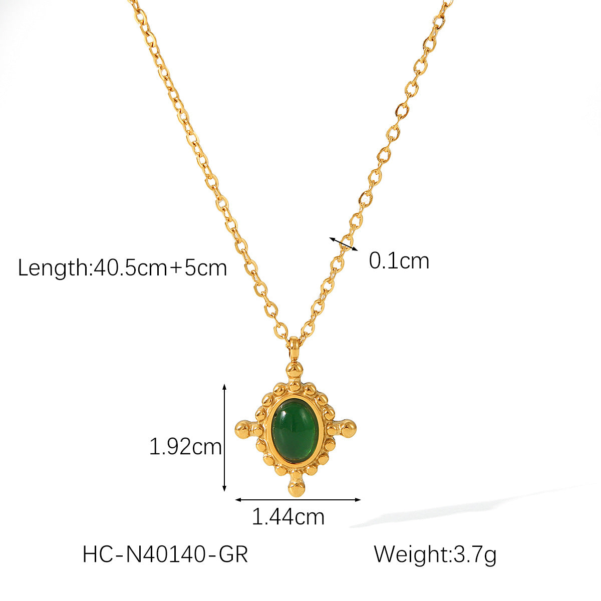 Minimalist Geometric Cross Pendant Necklace in Stainless Steel with Electroplated Finish and Semi-Precious Stone Inlay for Women