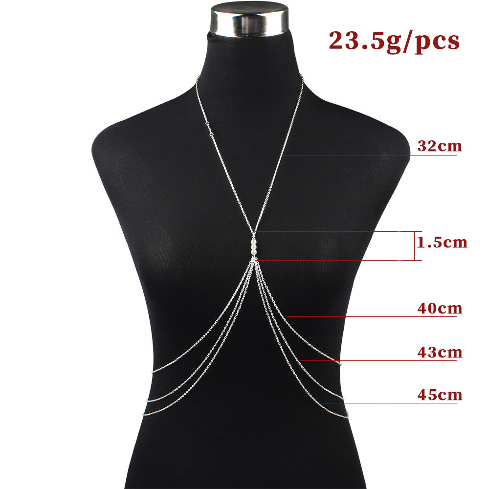 Geometric Plated Alloy Body Chain for Women