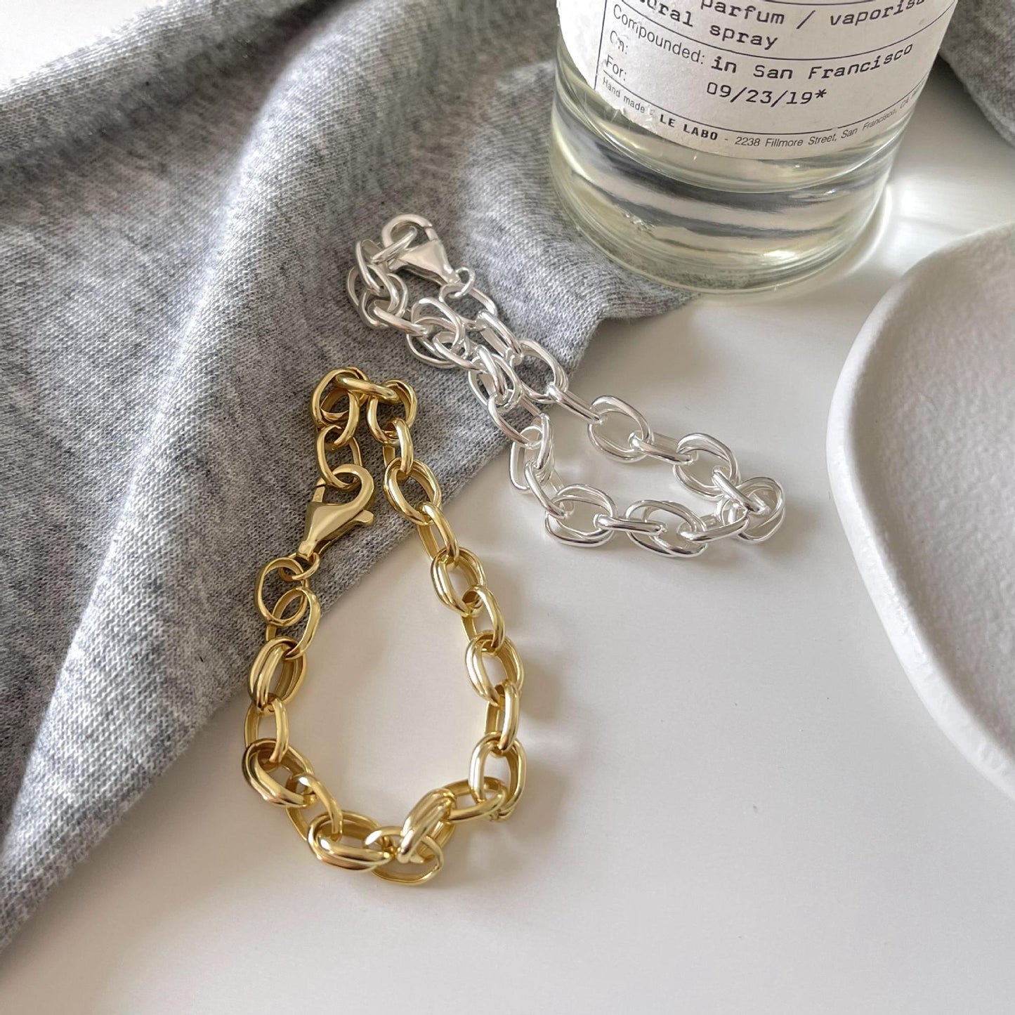 Bracciale da donna placcato in argento sterling 925 con stella minimalista e delicata