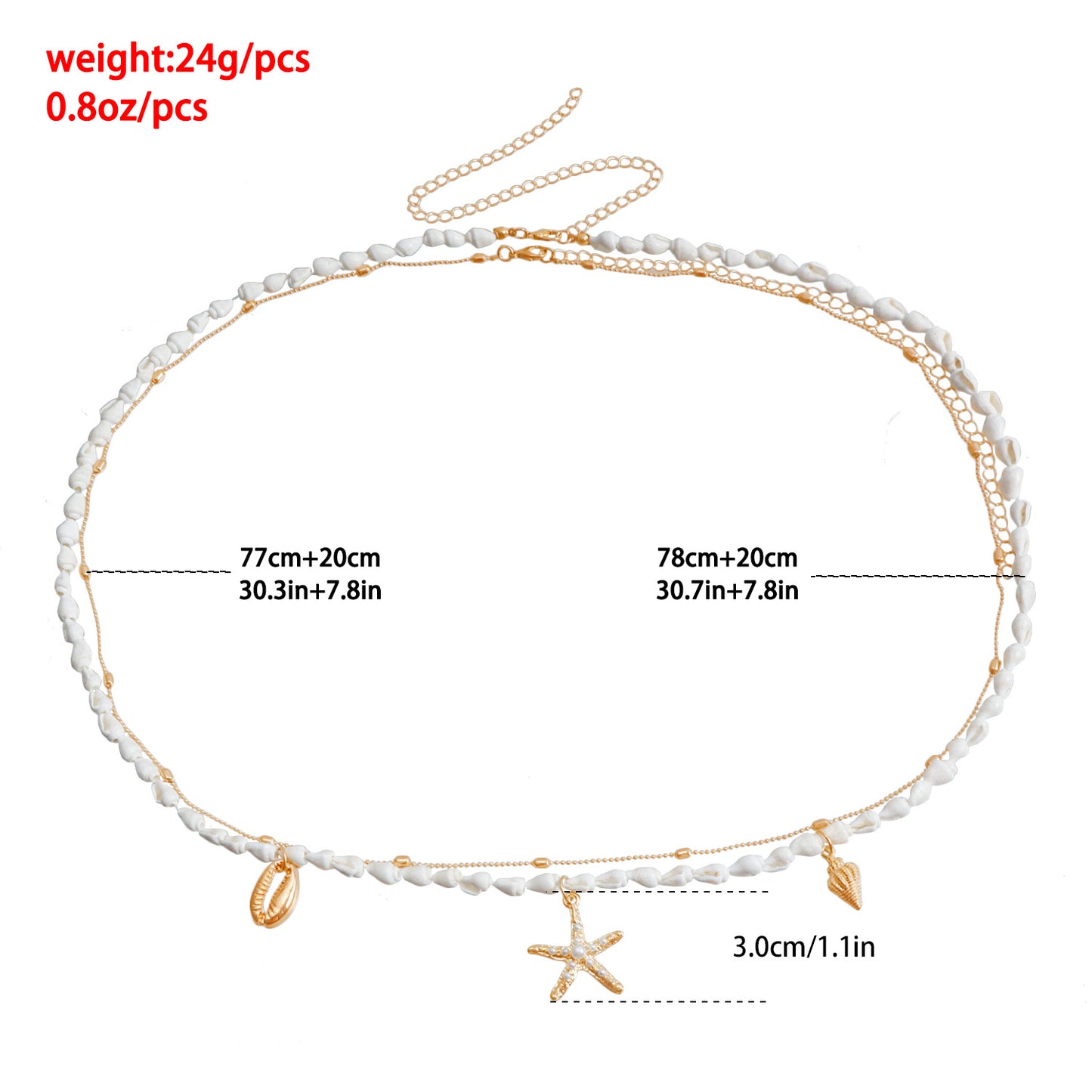 Vintage Punk Casual Handmade Metal Beaded Body Chain for Women