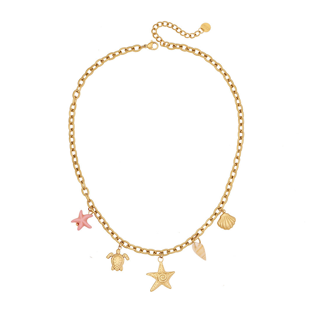 Personality Sun Moon Star Heart Stainless Steel Pendant Necklace for Women