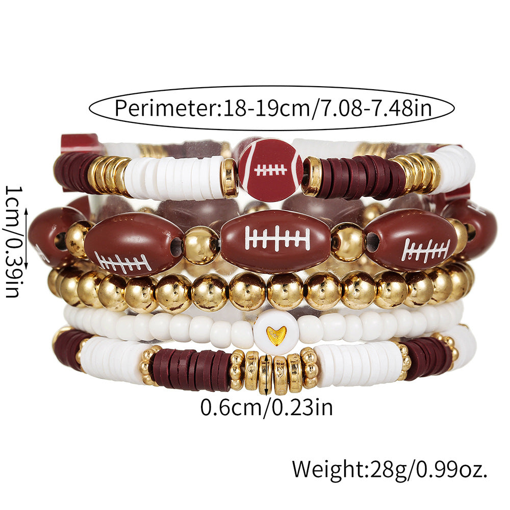 Geometric Round Resin Acrylic Bracelet Set for Men and Women