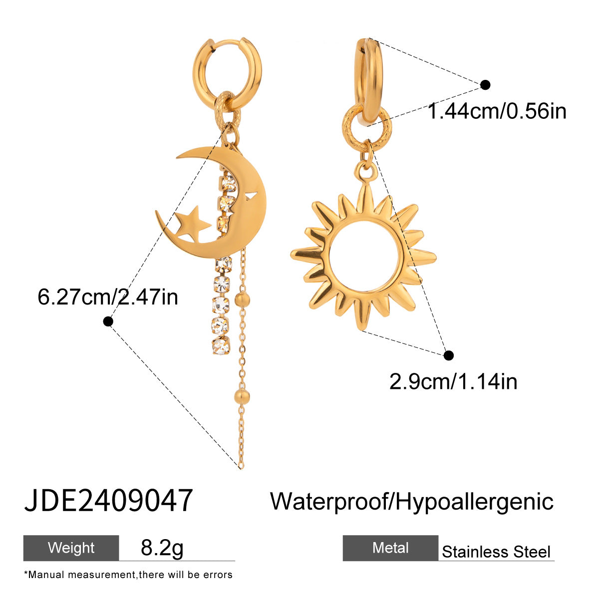 Elegant Floral Plant Stainless Steel and Titanium Steel Plated Jewelry Set for Women