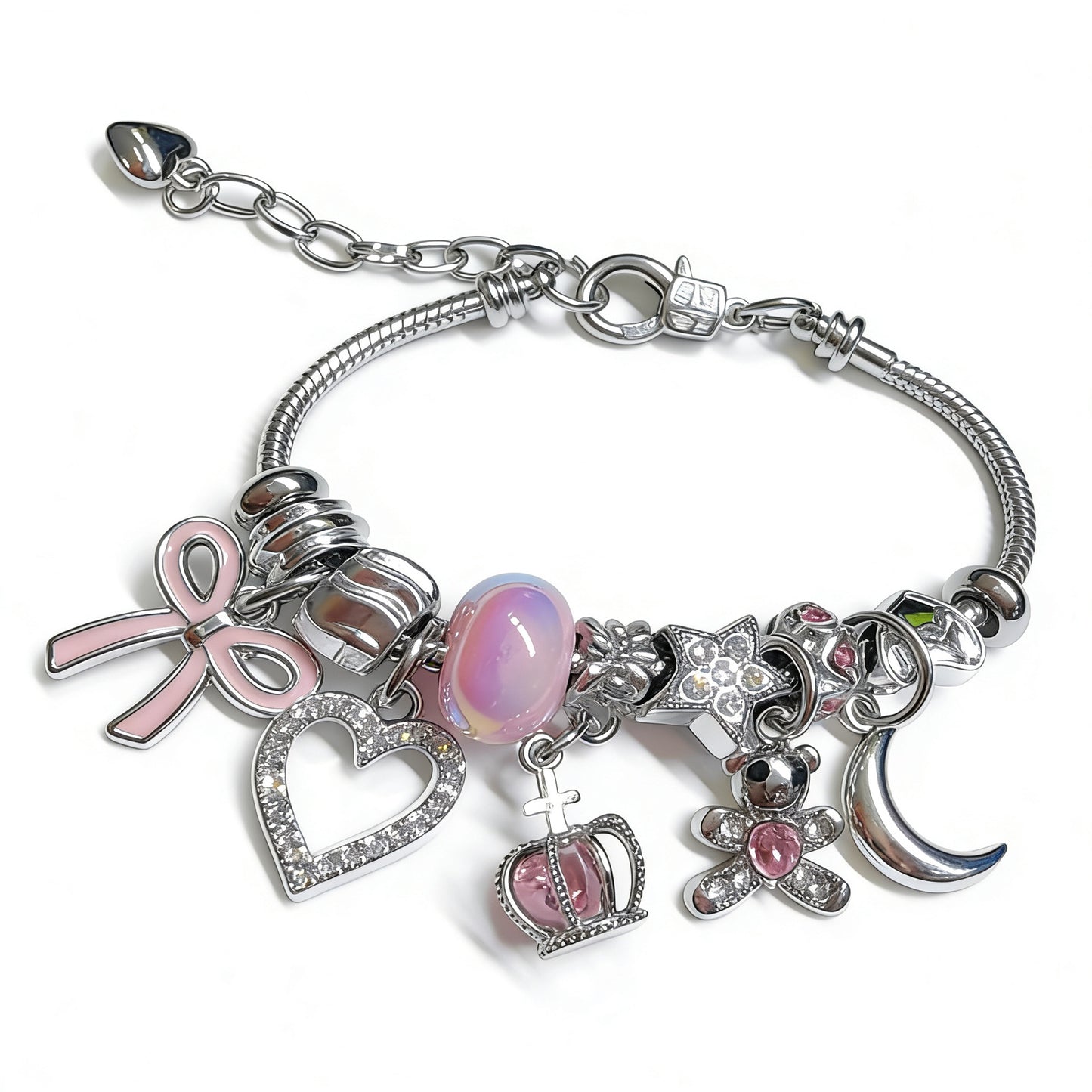 Sweet Cartoon Animal Alloy Plated Charm Bar Bracelet