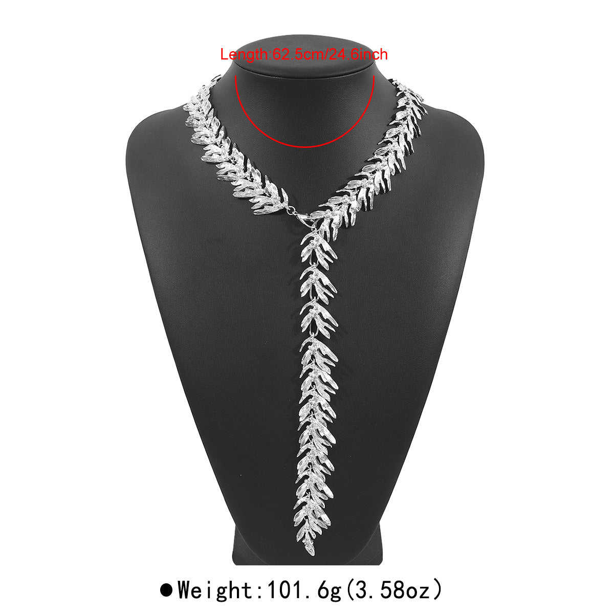 Collana Minimalista a Foglia in Lega con Finitura Galvanizzata da Donna