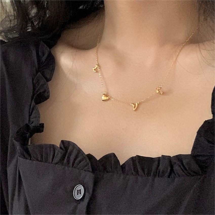 Collar Colgante de Tulipán Geométrico Minimalista en Plata de Ley 925 con Baño de Oro en Cadena Cruzada