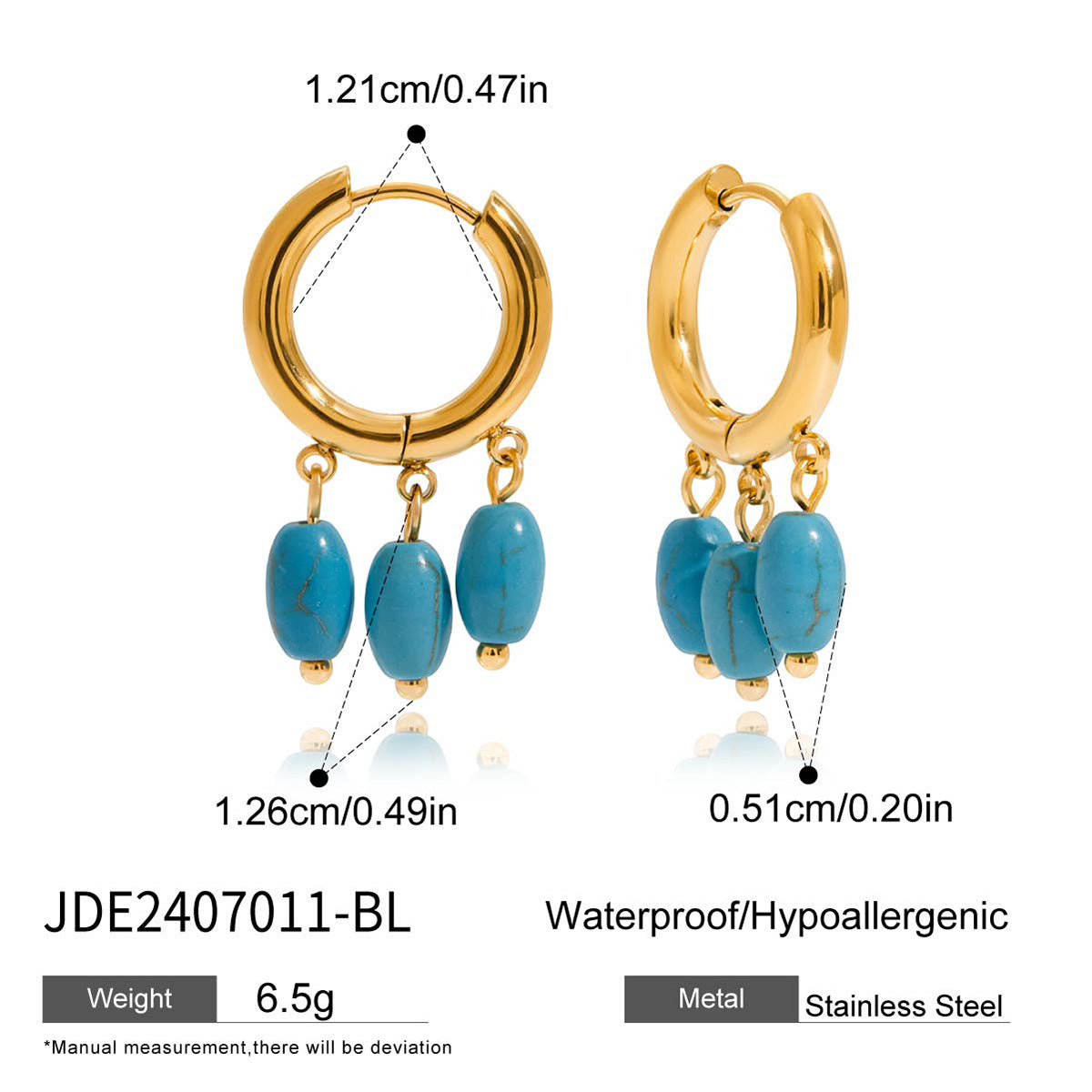 Orecchini a Cerchio Geometrici da Donna in Acciaio Inossidabile con Strass, Finitura Placcata, Aspetto Lussuoso, Gioielli di Moda Resistenti allo Sbiadimento