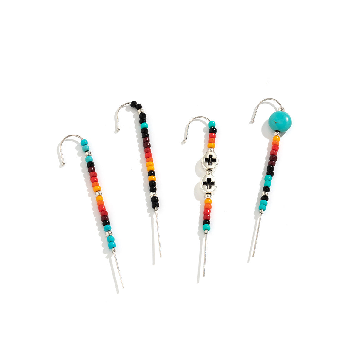 Rainbow Letter Bead Resin Ear Cuff for Women