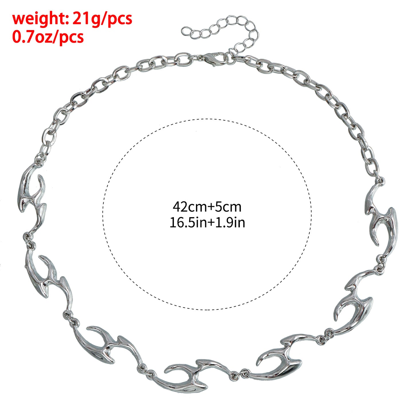 Irregular Geometric Alloy Pendant Necklace with Plated Finish for Women, Fashionable Clavicle Chain