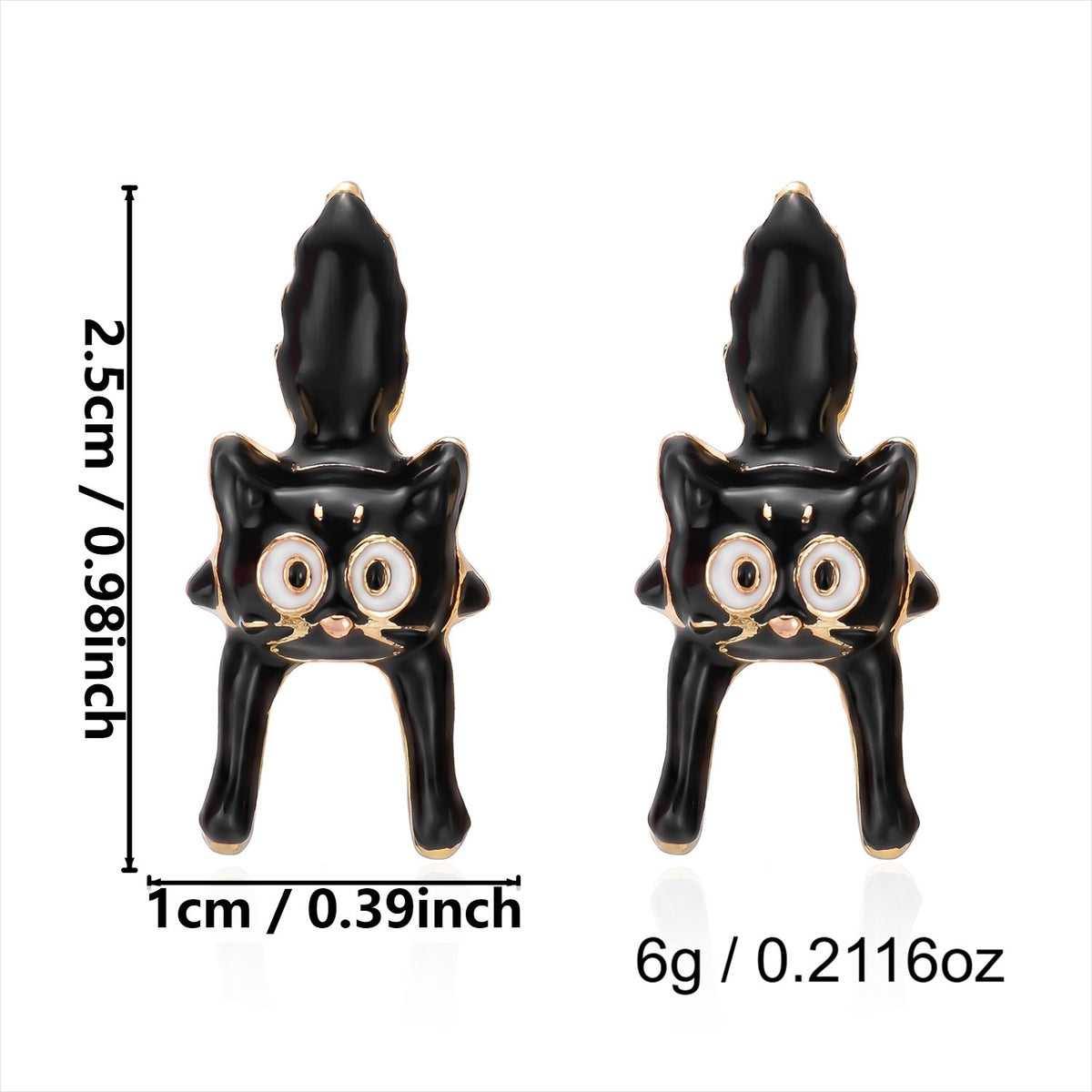 Minimalist Drip Oil Plated Alloy Halloween Cartoon Ghost Broom Bat Witch Hat Earrings for Women