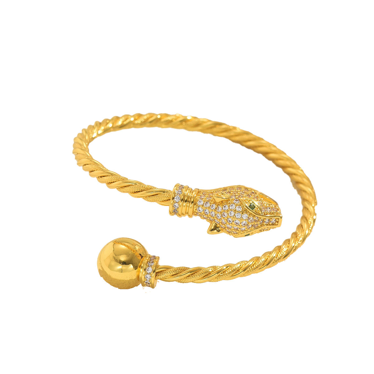 Pulsera minimalista de lujo con forma de serpiente, aleación de cobre e incrustaciones de circonitas, para mujer