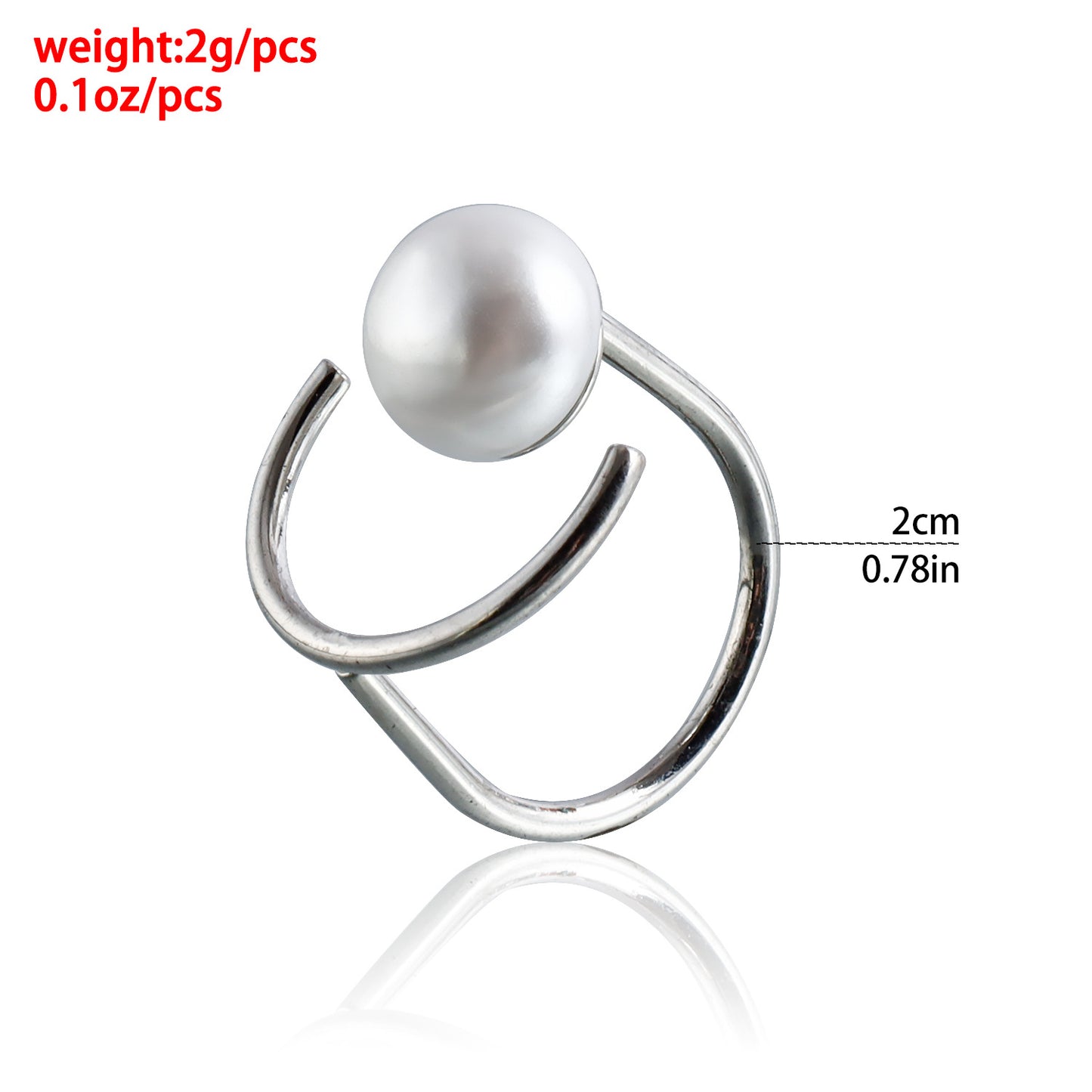 Anillo abierto geométrico para mujer hecho de metal con acabado chapado, estilo minimalista de moda, banda ajustable