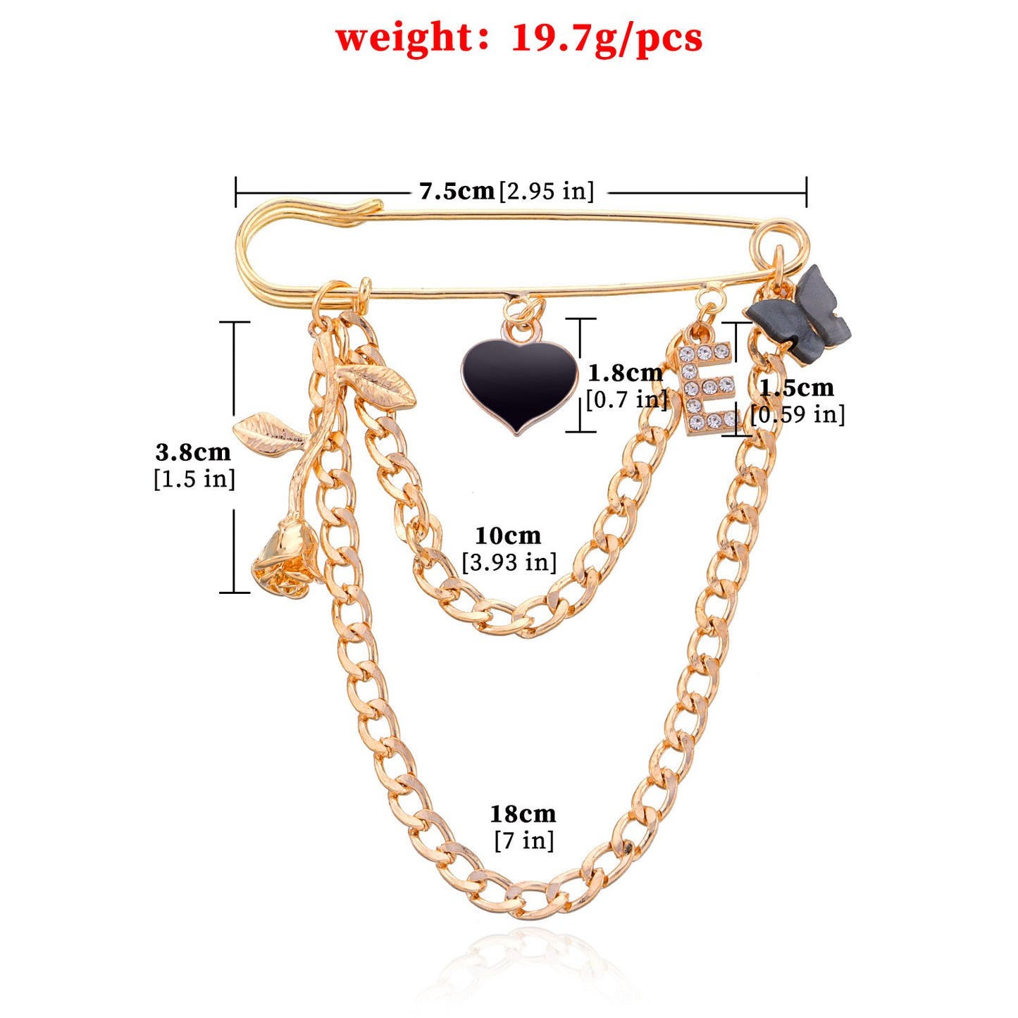 Luxury Butterfly Letter Floral Heart Rhinestone Alloy Plated Women's Brooch