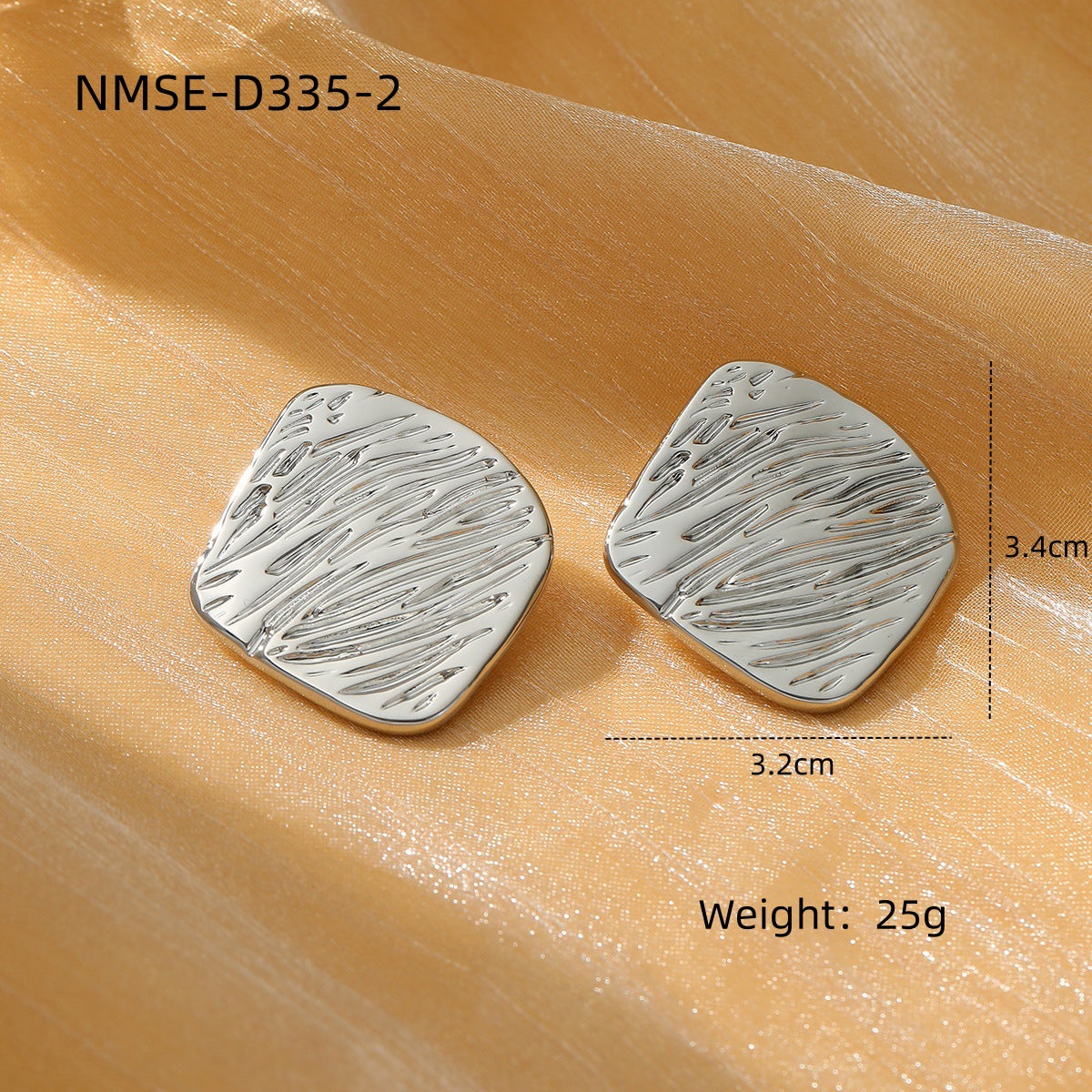 Orecchini minimalistici geometrici triangolari e quadrati in acciaio inossidabile con placcatura in oro 18 carati da donna