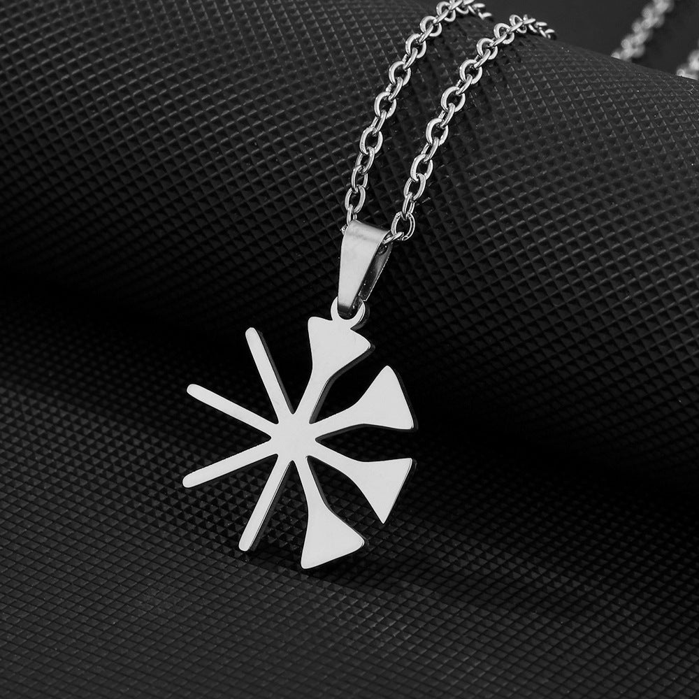 Collana con Pendente Pavone Geometrico Minimalista Lalish in Acciaio Inossidabile con Finitura Placcata per Abbigliamento Moda Unisex
