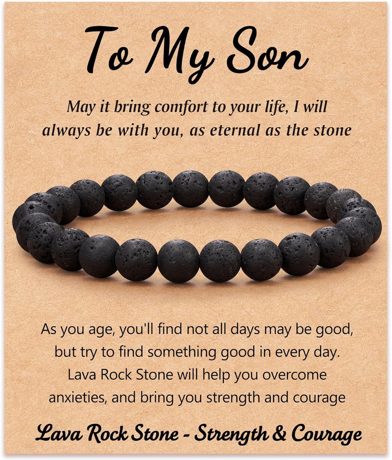 Men's Geometric Round Agate Beaded Bracelet
