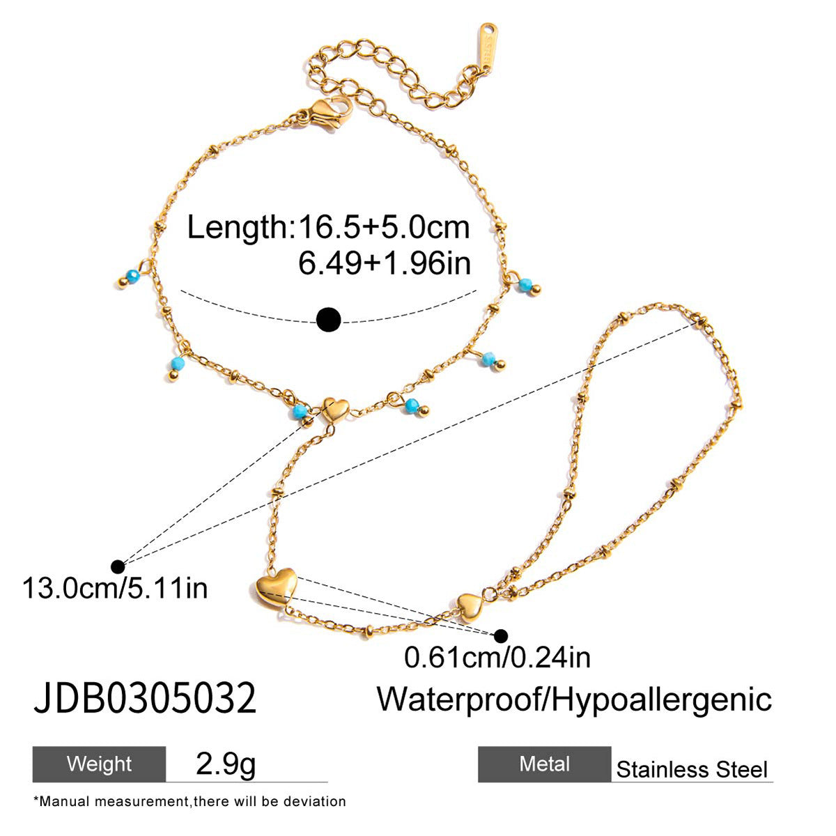 Parure di Bracciale e Anello Geometrici da Donna in Acciaio Inossidabile Placcato, dal Fascino Minimalista e di Lusso