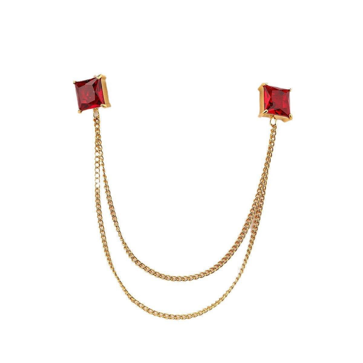 Pin de Solapa Geométrico de Acero Inoxidable con Acabado Chapado para Hombres y Mujeres, Accesorio Minimalista Estilo Oficina