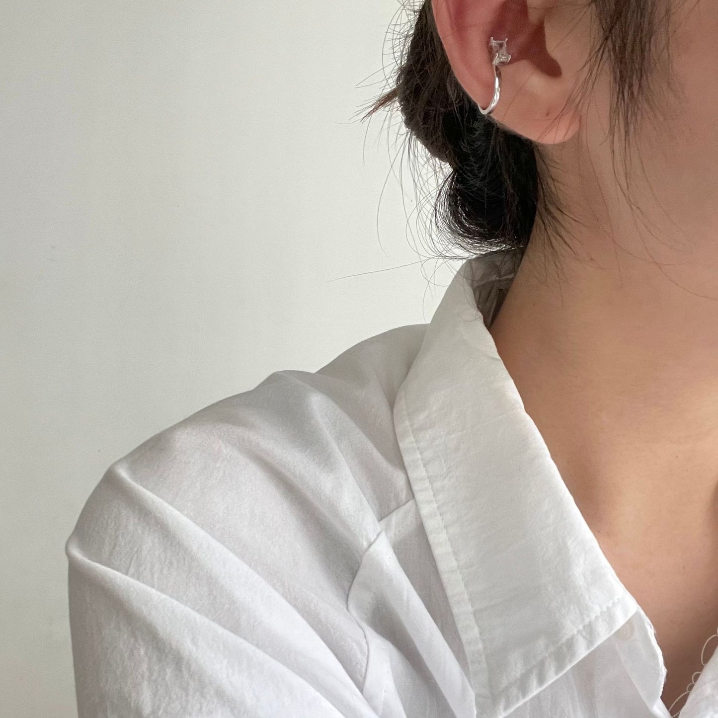 Orecchini da donna minimalisti in argento Sterling 925, placcati, geometrici, con zirconi cubici, a clip