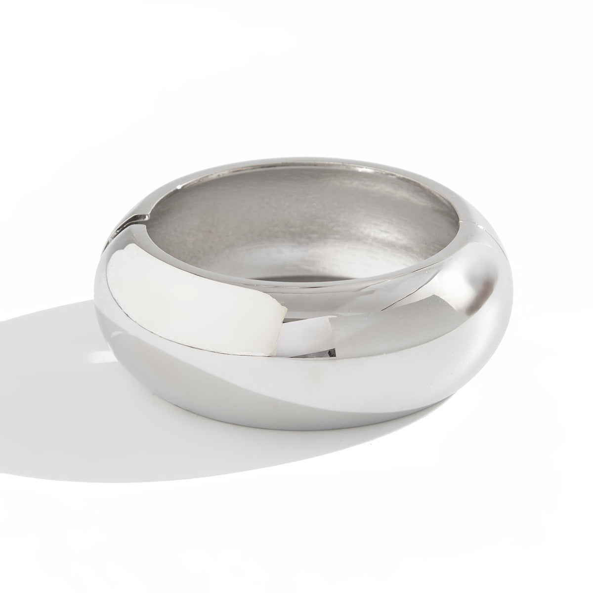 Minimalist Round Plated Zinc Alloy Spring Bangle Bracelet Set