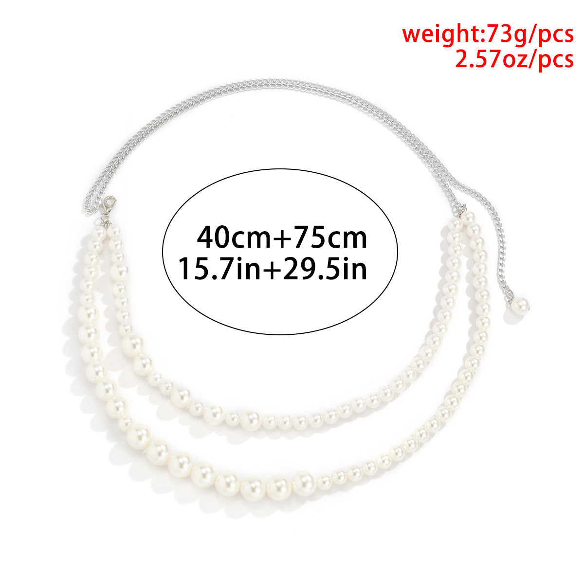Minimalist Geometric Faux Pearl Alloy Body Chain for Women