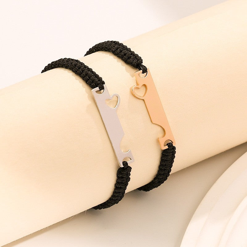 Pulsera de puño chapada de acero inoxidable con diseño geométrico y moderno para mujer, con tarjeta de mensaje inspirador en inglés