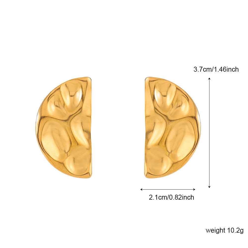 Pendientes de Tachuela de Acero de Titanio en Forma de Lazo Minimalista para Mujer, Joyería de Lujo Hipoalergénica con Chapado en Oro o Acero