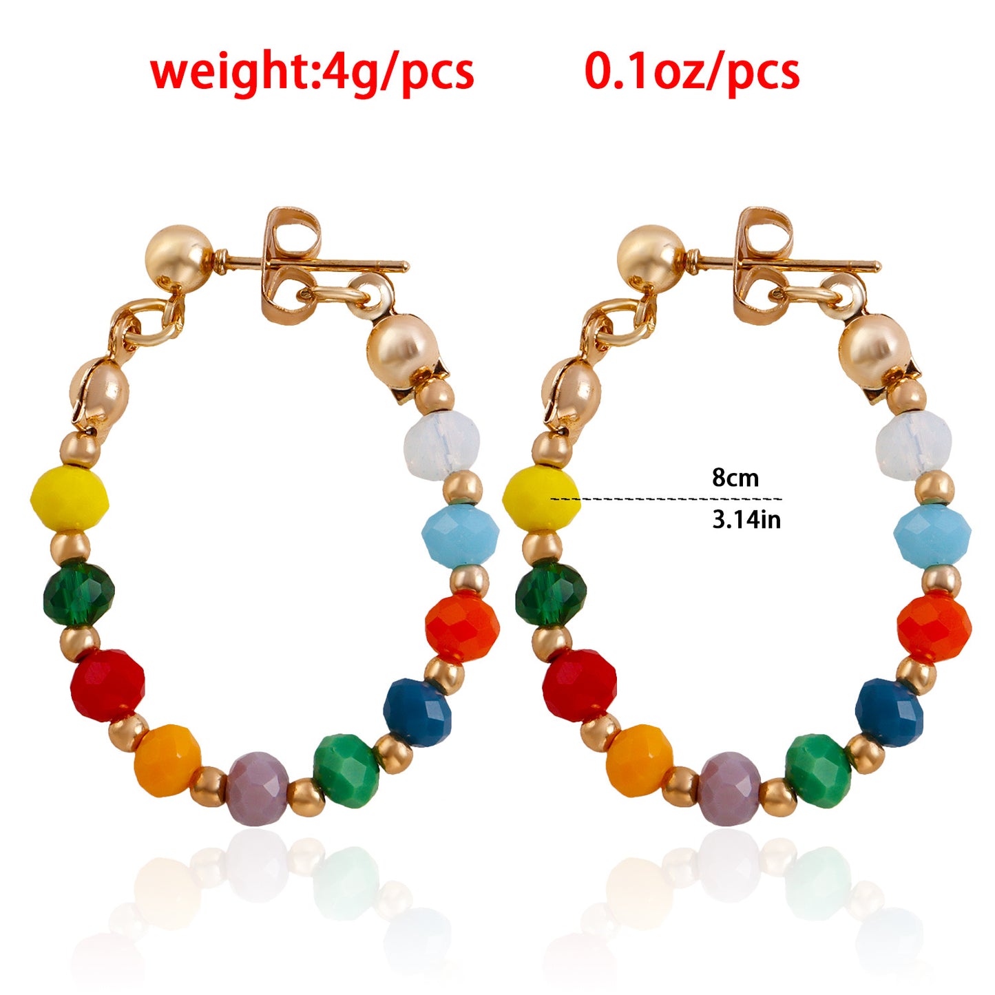 Bohemian Style Geometric Shaped Rhinestone Earrings for Women with Plated Finish and Moon Motif