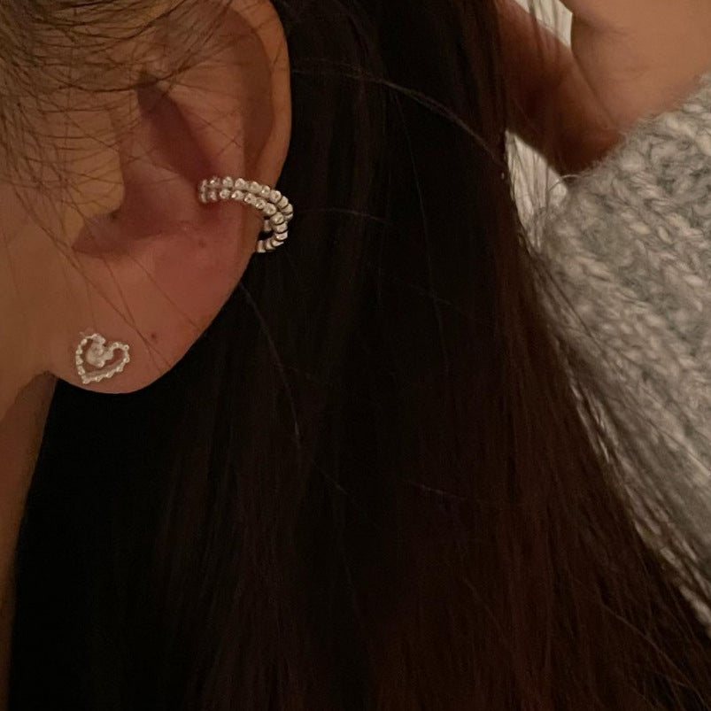 Minimalist Geometric Letter Stud Earrings for Women in 925 Sterling Silver with Gold Plating
