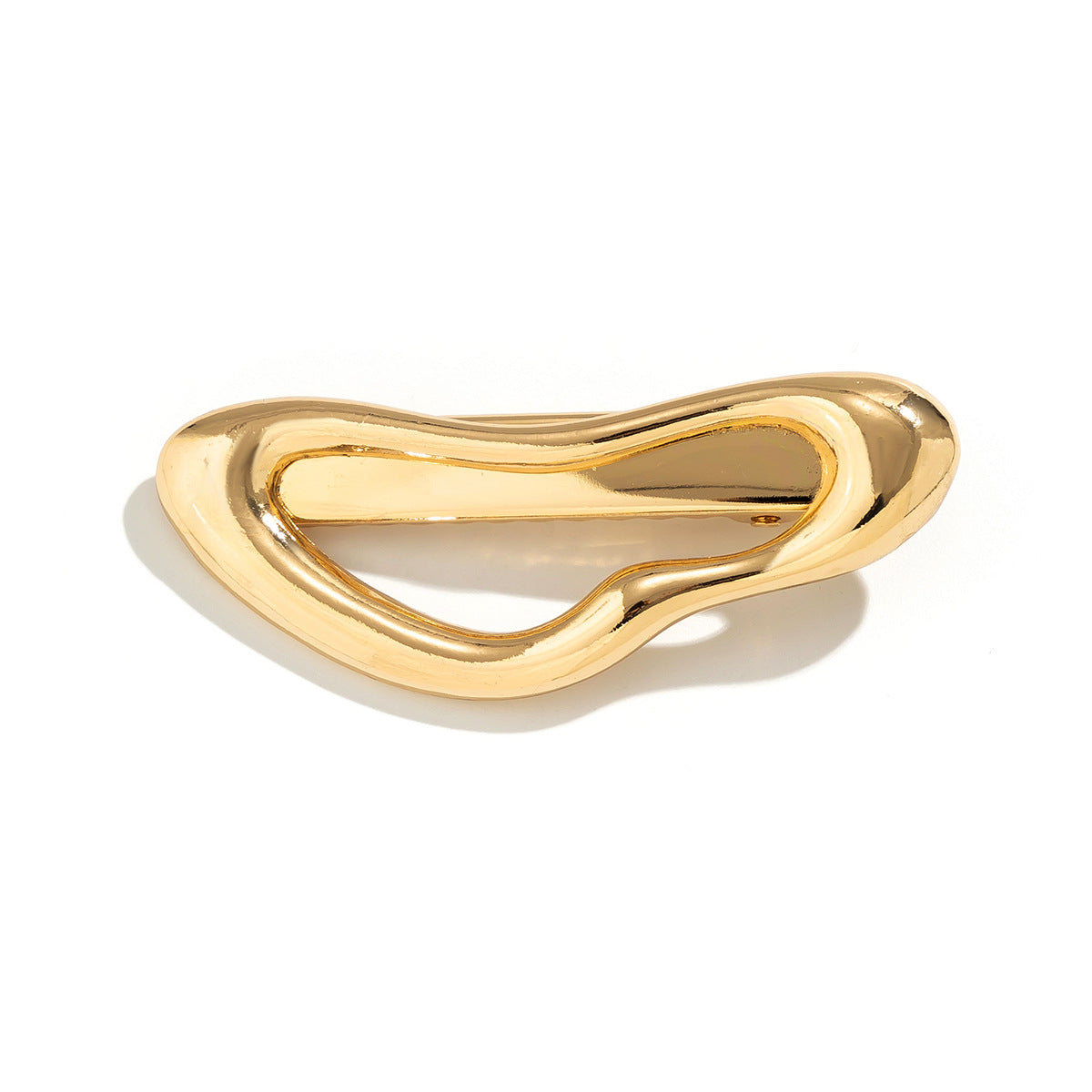 Minimalist Sporty Irregular Geometric Plated Iron Hair Clip for Women