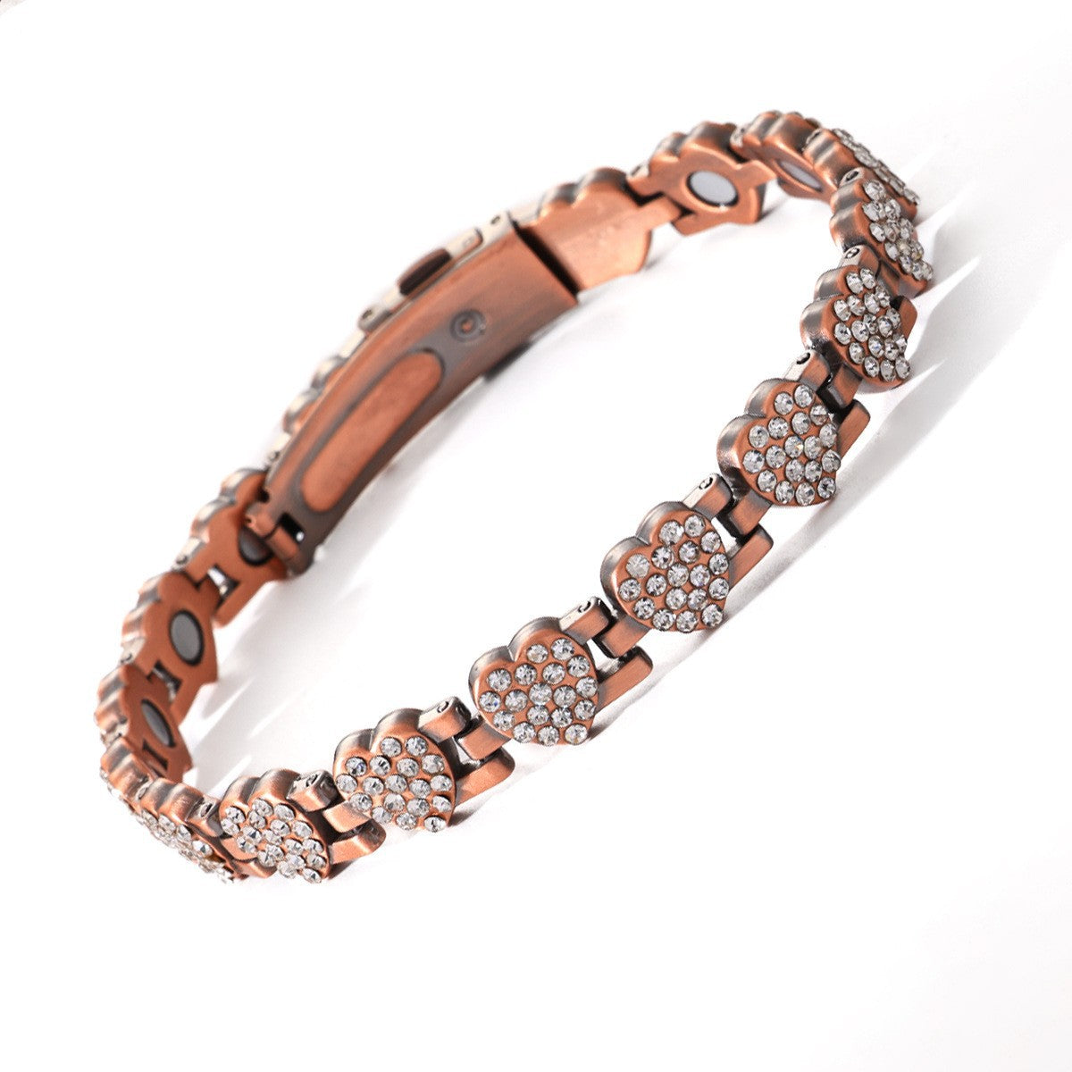 Bracciale Minimalista Magnetico Regolabile a Forma di Foglia in Lega di Zinco Placcato con Design Geometrico per Donna e Uomo