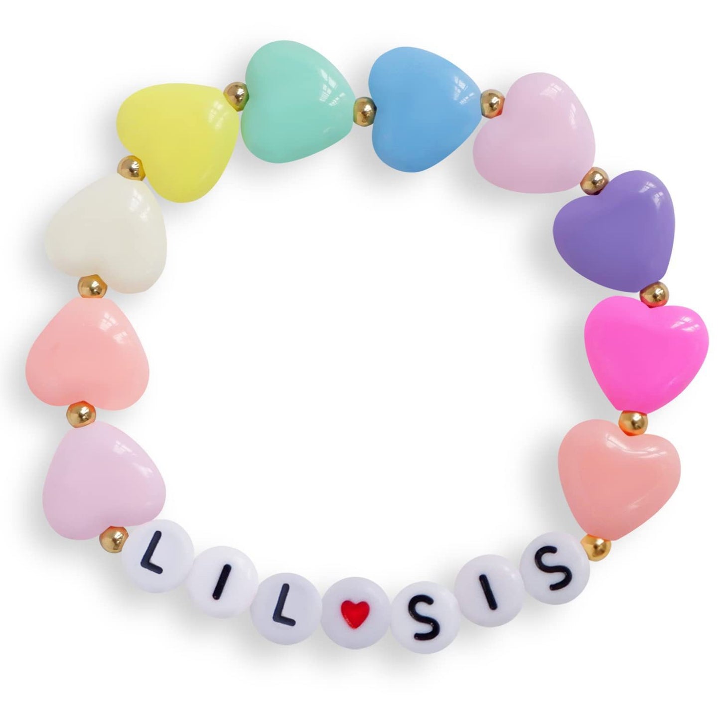 Sweet Heart Acrylic Bracelet for Women