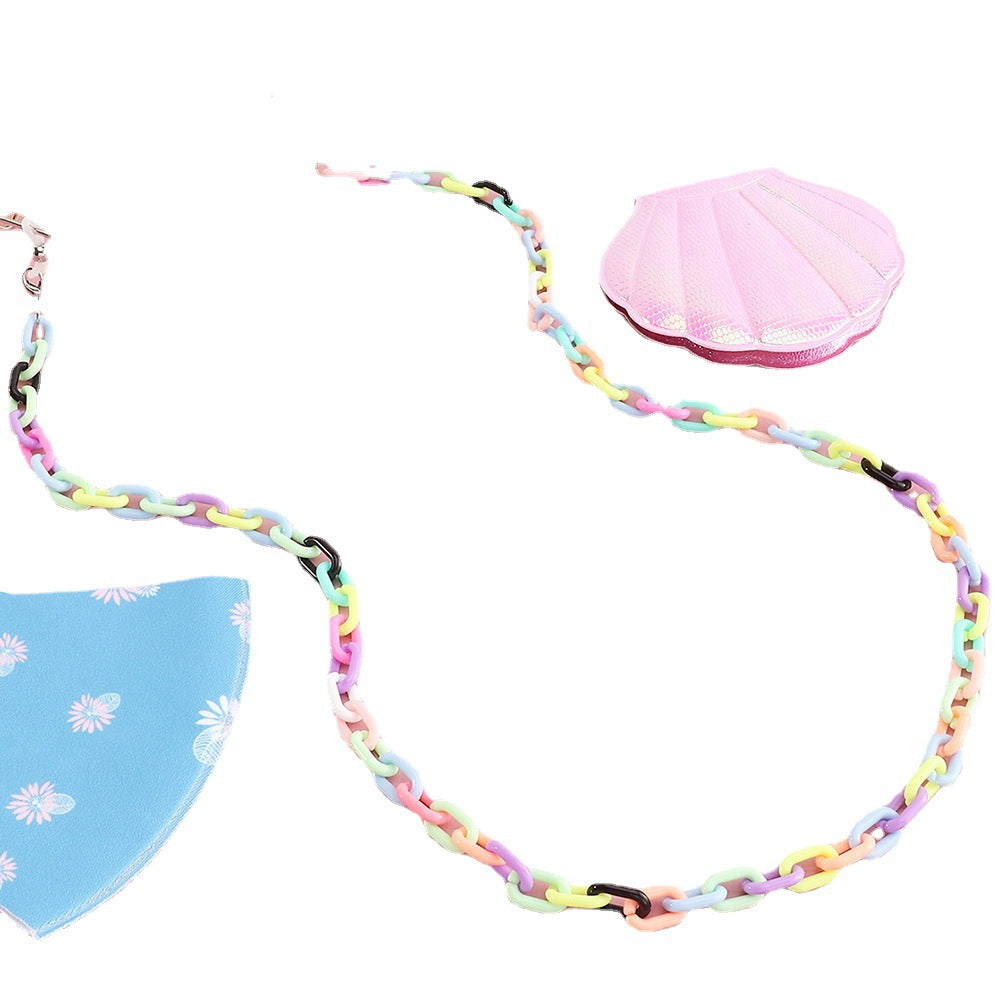 Cadena para gafas de acrílico con cierre de palanca de colores dulces Summer Fresh para niños y correa de doble uso para mascarillas