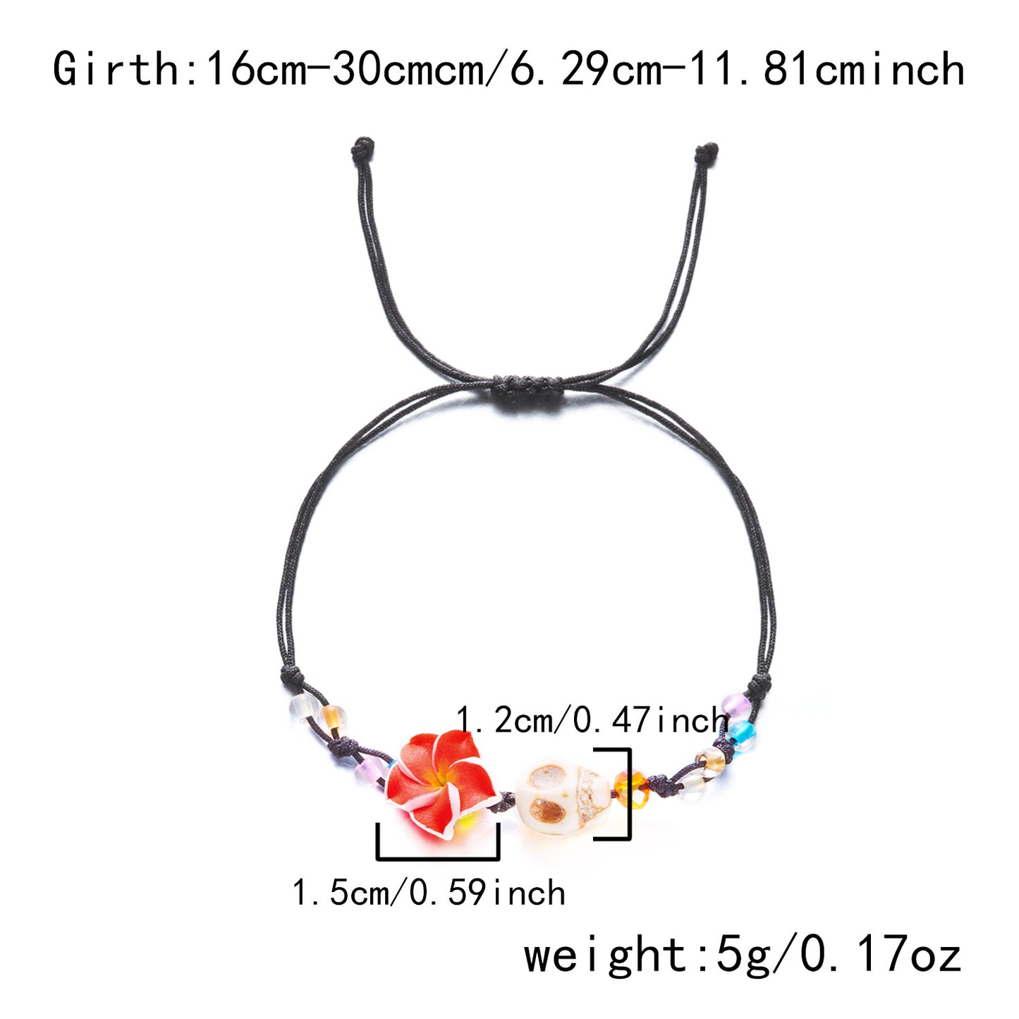 Dark Gothic Style Resin Handmade Halloween Bracelet for Women with Skull and Pumpkin Motifs