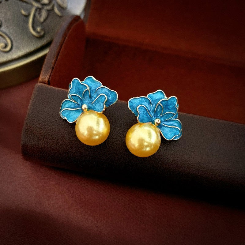 Orecchini a perno vintage in lega a forma di goccia con intarsio in strass e perni in acciaio inossidabile da donna