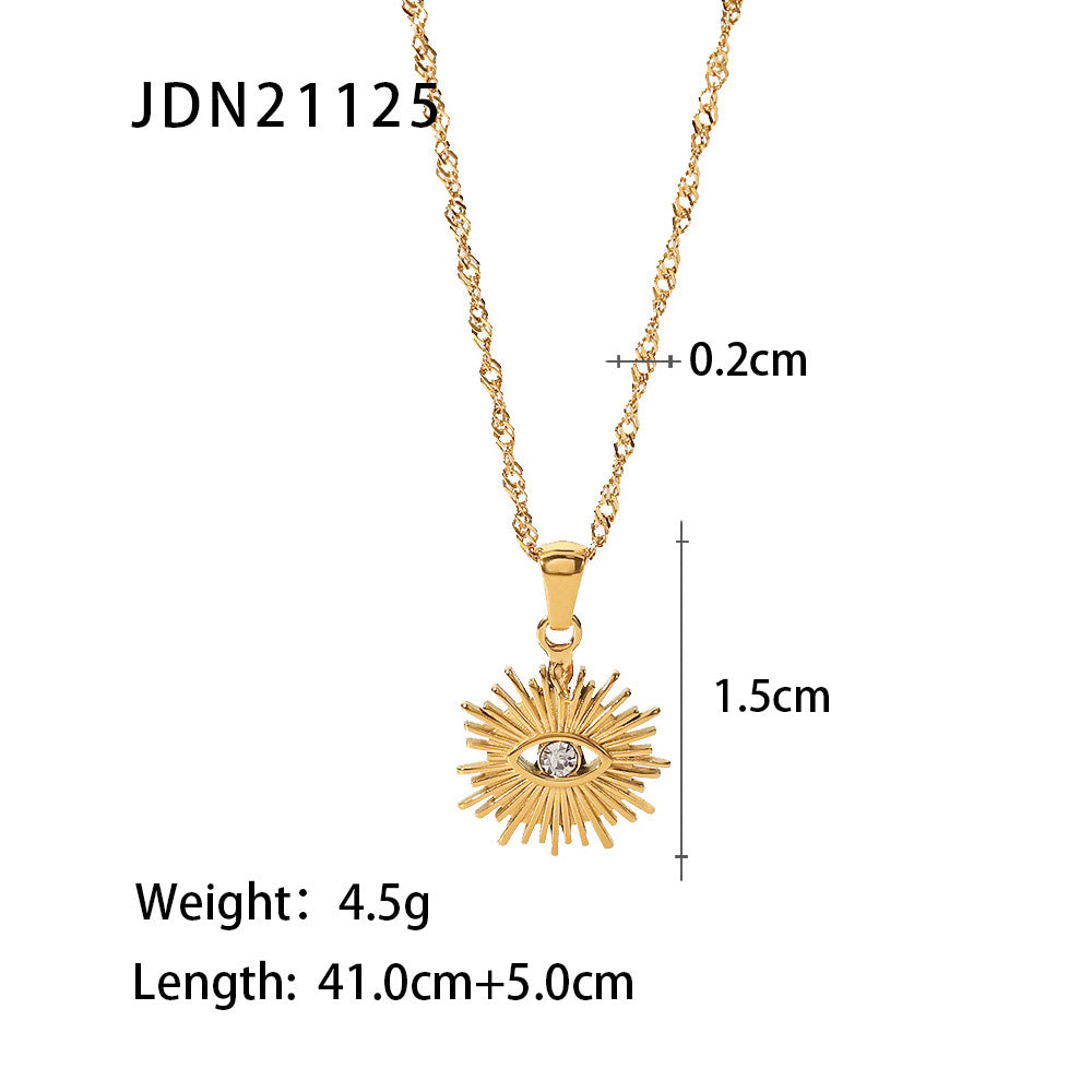 Bohemian Geometric Starfish Titanium Steel Plated Necklace for Women