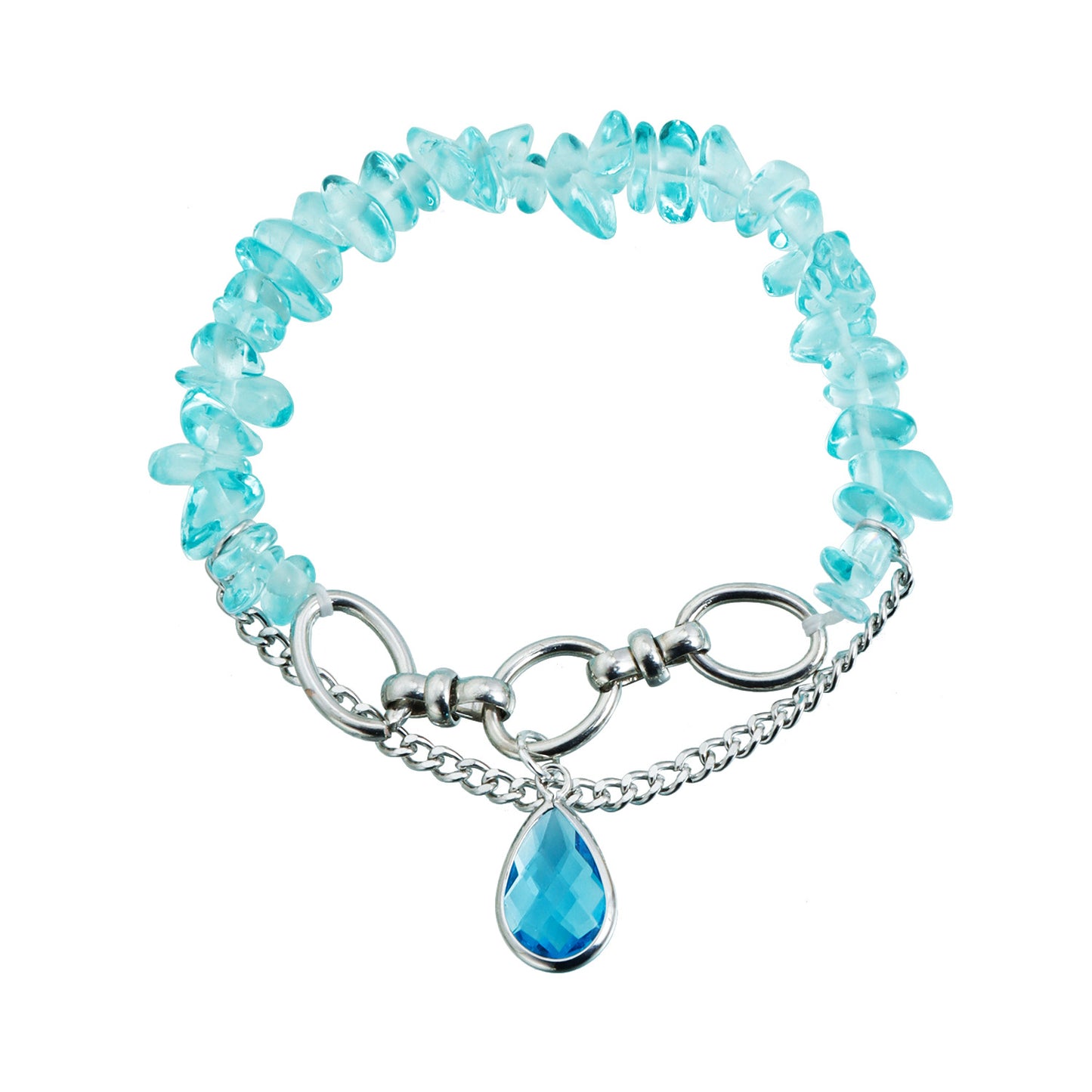 Sweet Streetwear Geometric Teardrop Alloy Plated Y-Necklace with Beads and Tassels