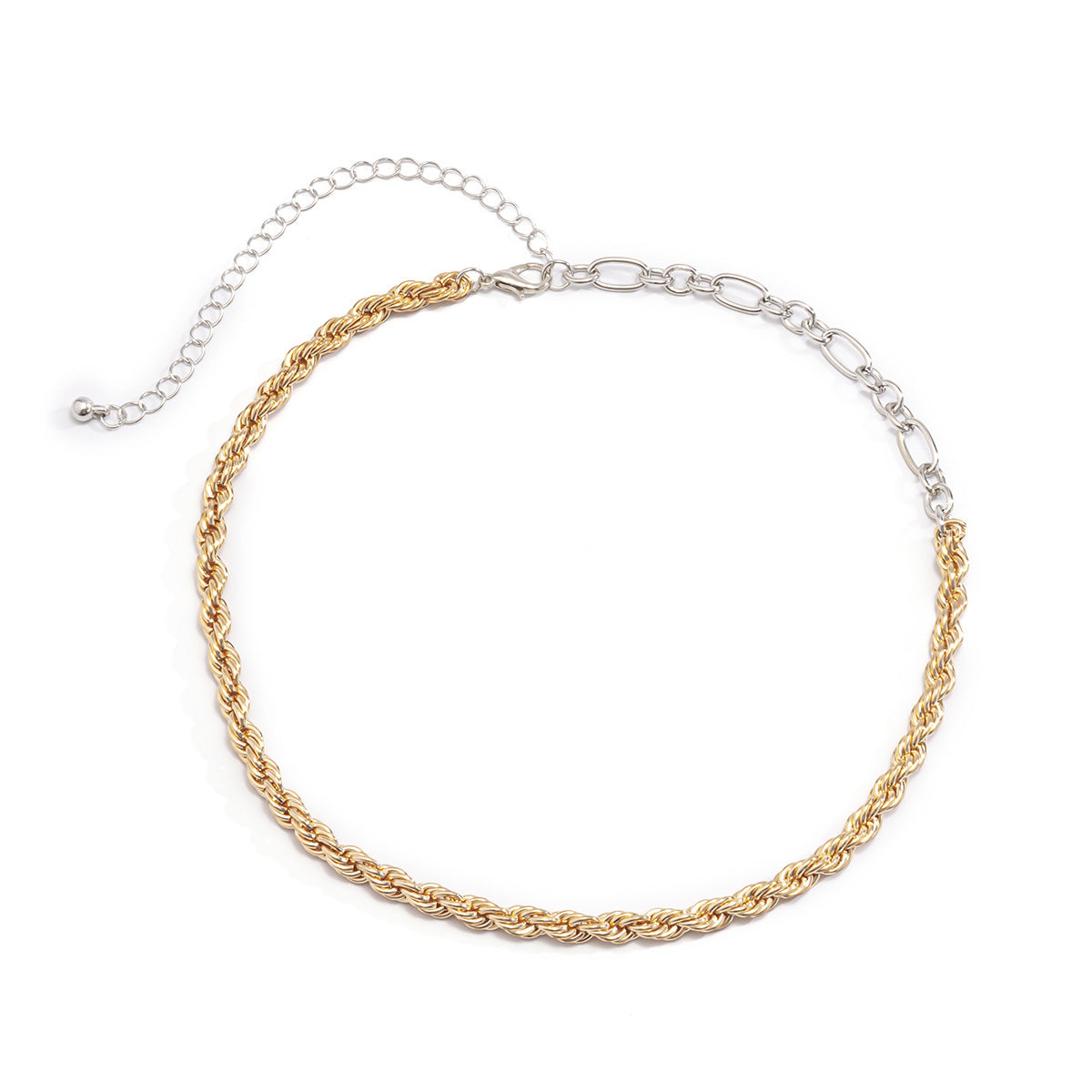 Minimalist Geometric Plated Iron Snake Chain Necklace for Women