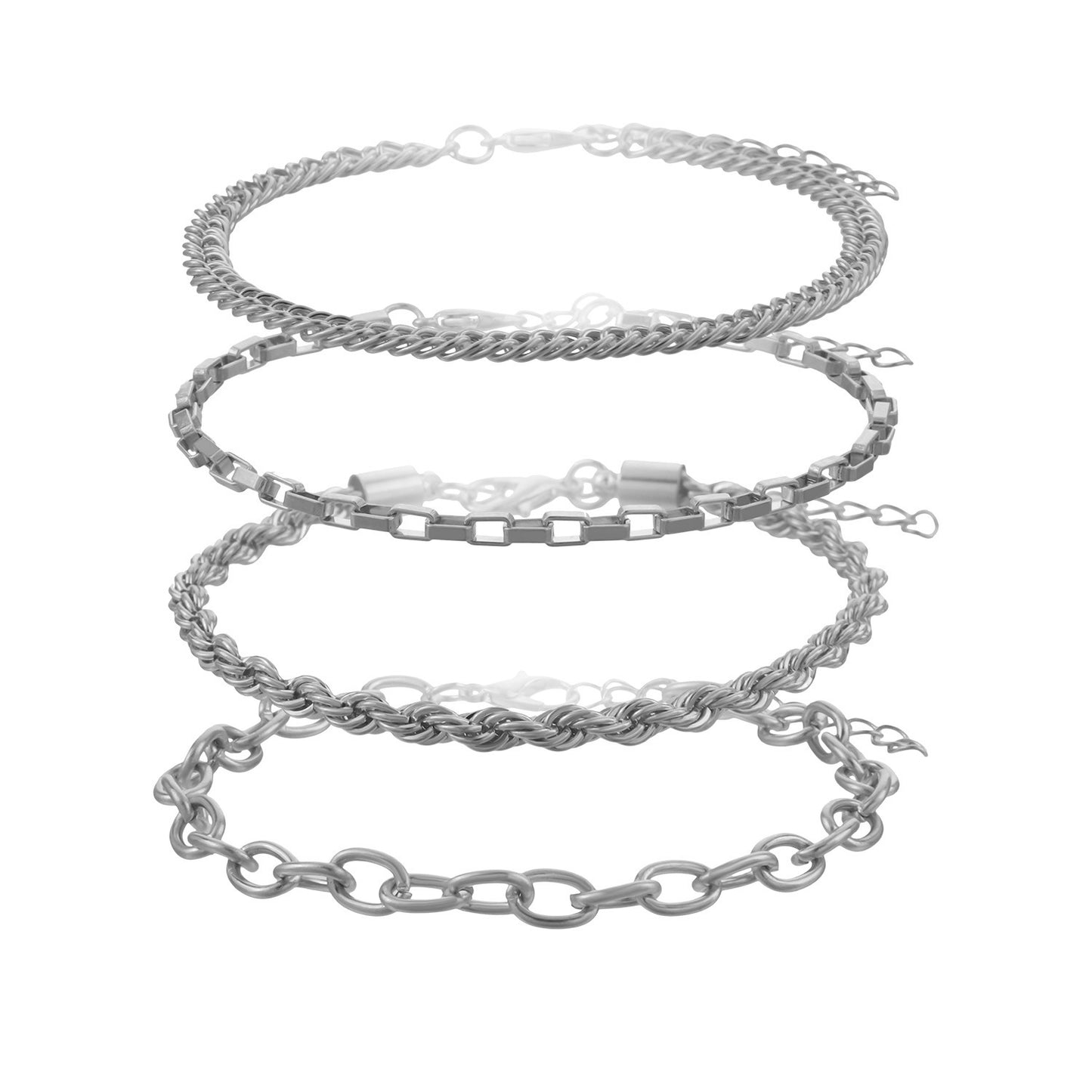Minimalist Geometric Alloy Bracelet for Women with Plated Finish Adjustable Hemp Rope Design