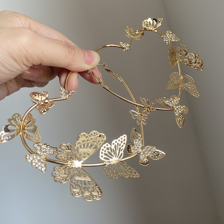 Orecchini a Cerchio Geometrici in Ferro Placcato Argento da Donna, Stile Minimalista Casual per Ufficio, Gioielli Eleganti di Ispirazione Vintage per Tutti i Giorni