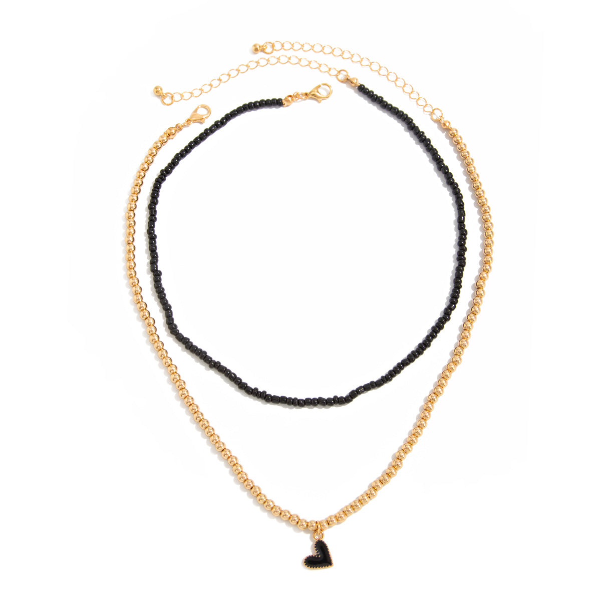 Minimalist Alloy Drip Oil Heart Pendant Necklace for Women